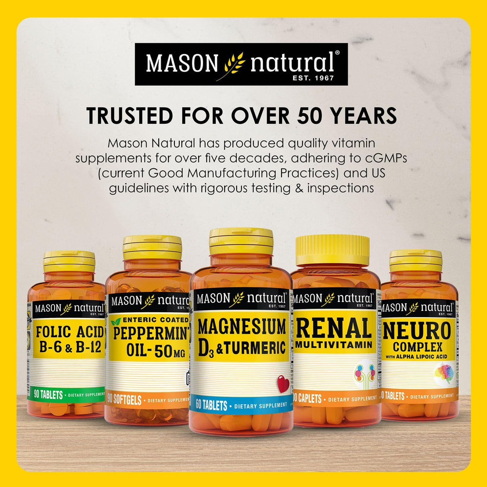 Three-pack display of Mason Natural Ultra B100 Complex for convenient supply.