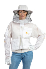 Massive Bee Store ventilated beekeeping jacket with round veil for breathable hive work