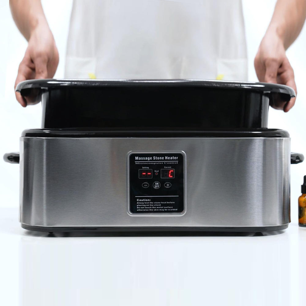 Master Massage Equipment 18 Quart Warmer enamel lid with stainless exterior for easy maintenance