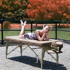Master Massage table supports up to 750 lbs for diverse clients.