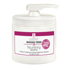 Master Massage SpaMaster 16 oz bottle showcases easy-to-use massage cream