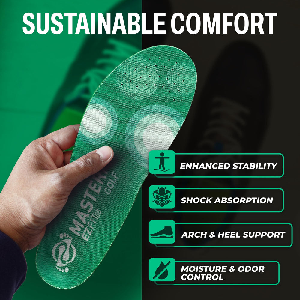 Masterfit EZQF balance-stability insole promotes even pressure and steady footing.
