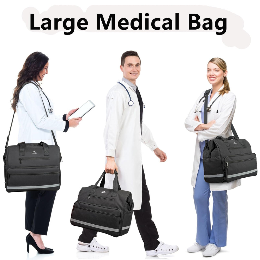 MATEIN medical bag adjustable shoulder strap ensures comfortable carrying.