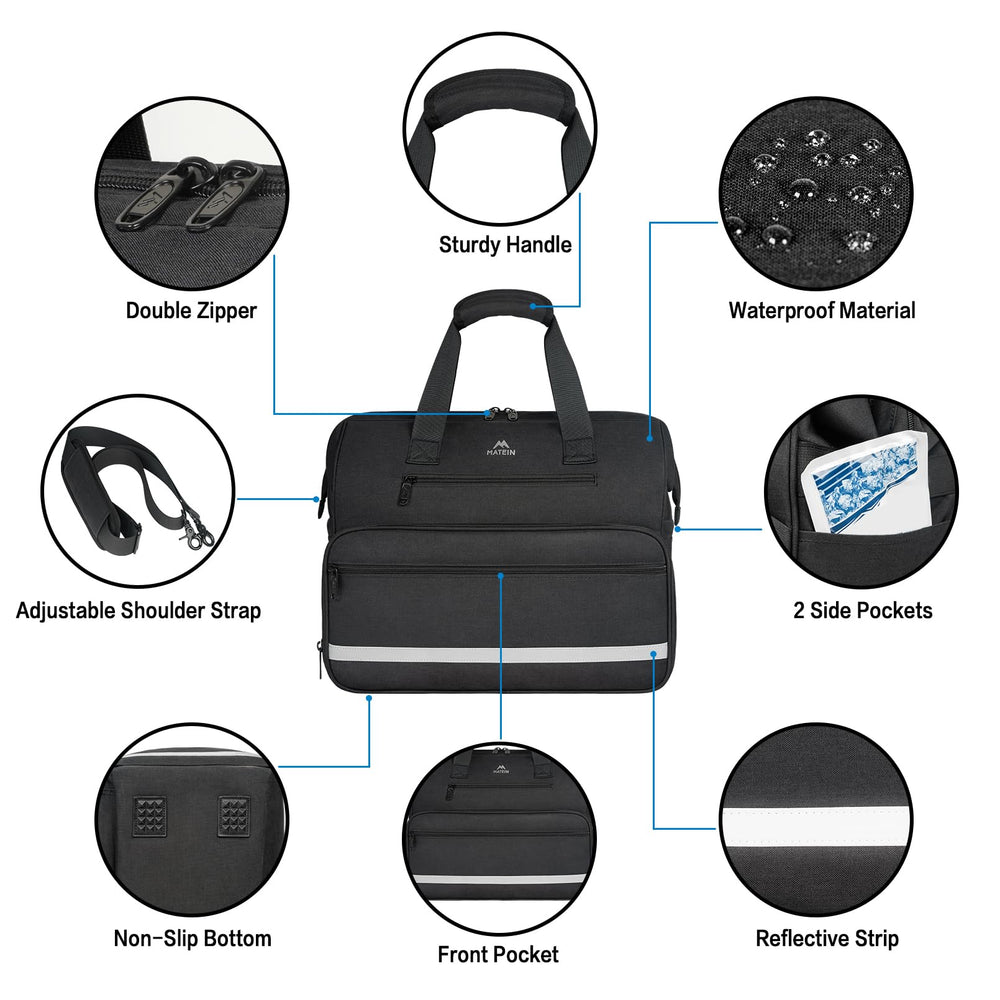 MATEIN bag features water-resistant nylon to protect contents.
