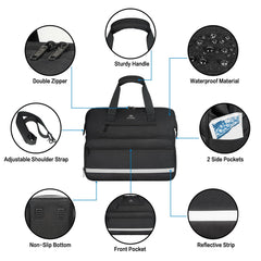 MATEIN bag features water-resistant nylon to protect contents.