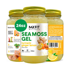 MAX FIT Sea Moss Gel 24oz jar ready to blend into smoothies or sauces for daily wellness