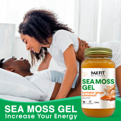 MAX FIT Sea Moss Gel texture closeup reveals smooth, blendable consistency.