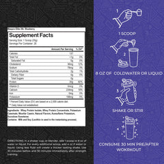 Serving size scoop showing precise protein portions for daily tracking.