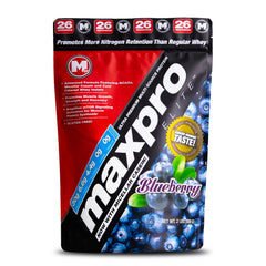 Max Muscle Maxpro Elite whey protein powder tub for muscle support and protein planning.
