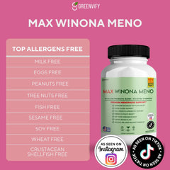Max Winona Meno Winona Max capsules ready for daily menopause wellness.