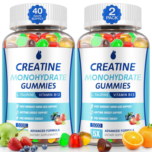 MaxHemp Creatine Gummies bottle in berry flavor for on-the-go muscle support