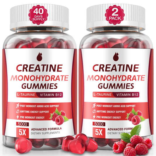 MaxHemp Creatine Gummies bottle front for convenient, tasty muscle support on the go