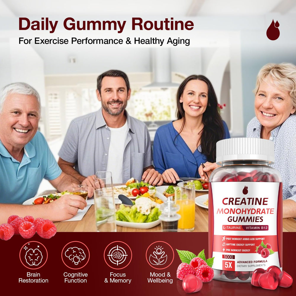 MaxHemp Creatine Gummies serving 4 chews per workout for steady energy
