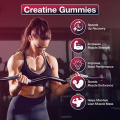Maxhemphealth Creatine Gummies in hand, portable training fuel.