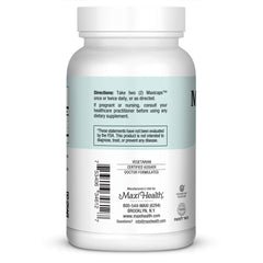 Maxi Calm passion-flower image emphasizes full-spectrum blend supporting relaxed muscles.