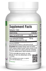 Maxi Health 1000 mg Vitamin C bottle label showing ingredients and count