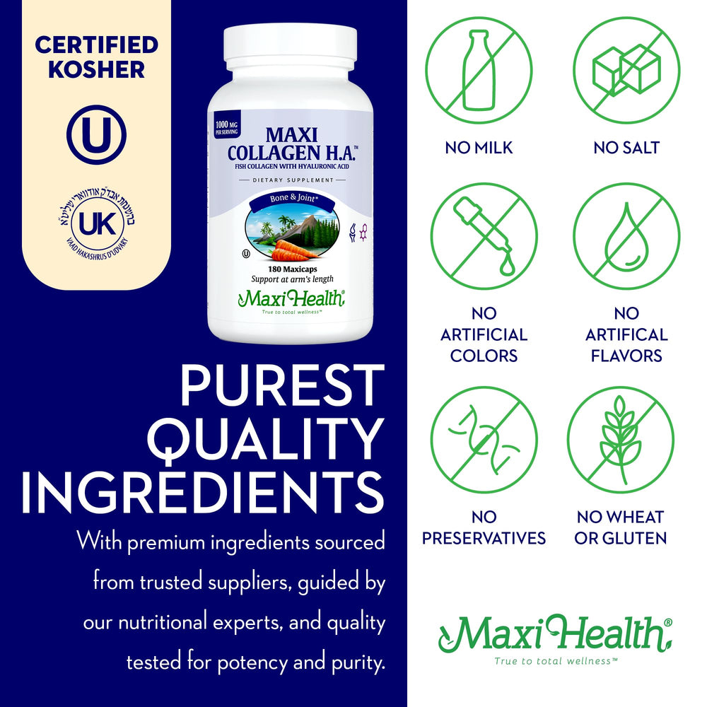 Maxi Health allergen-free formula, gluten and dairy-free bottle