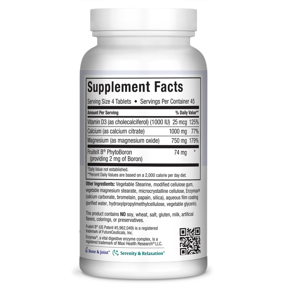 Maxi Health Cal Max label highlights D3 and magnesium blend for bone support.