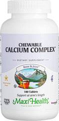 Maxi Health Calcium Complex vanilla chewables close-up showing texture and flavor