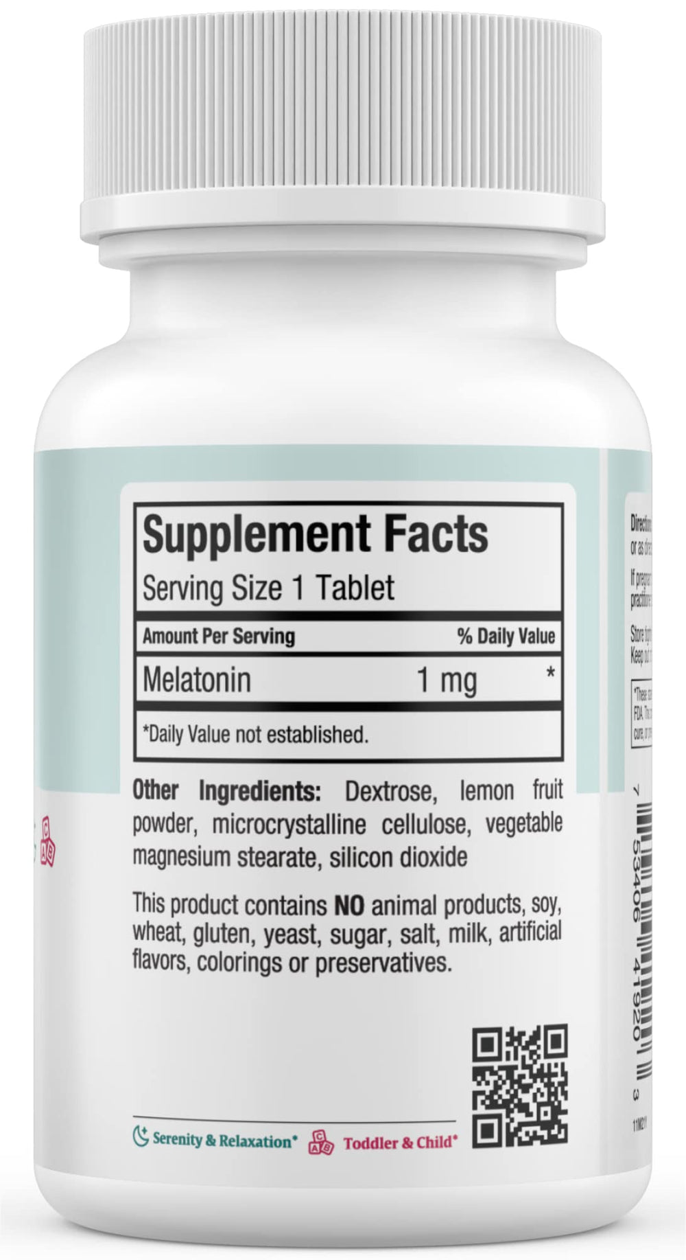 Closeup of Maxi Health Melatonin lemon pill, a gentle non-habit-forming bedtime option.