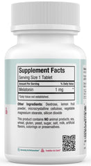 Closeup of Maxi Health Melatonin lemon pill, a gentle non-habit-forming bedtime option.