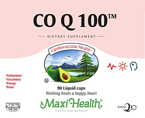 Maxi Health COQ10 100mg liquid caps manufactured in USA in GMP facility.