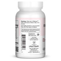 Maxi Health Enzymax label details highlight non-GMO and kosher certifications
