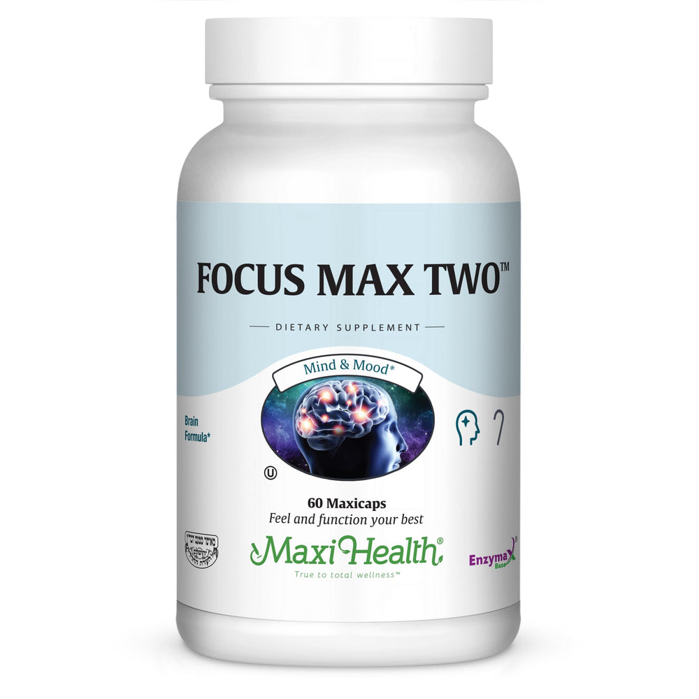 Maxi Health Focusmax memory bottle supports concentration and recall during study