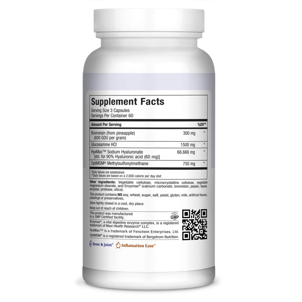 Maxi Health Glucosamine MSM capsules aiding flexible movement and comfort.