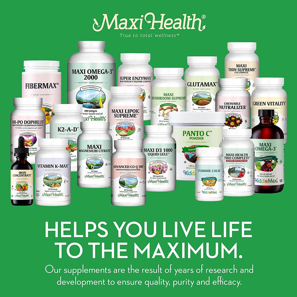 Maxi Health kids' iron drops designed for child-friendly dosing