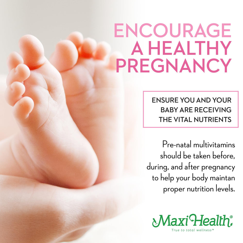 Kosher certification label on Maxi Health prenatal bottle