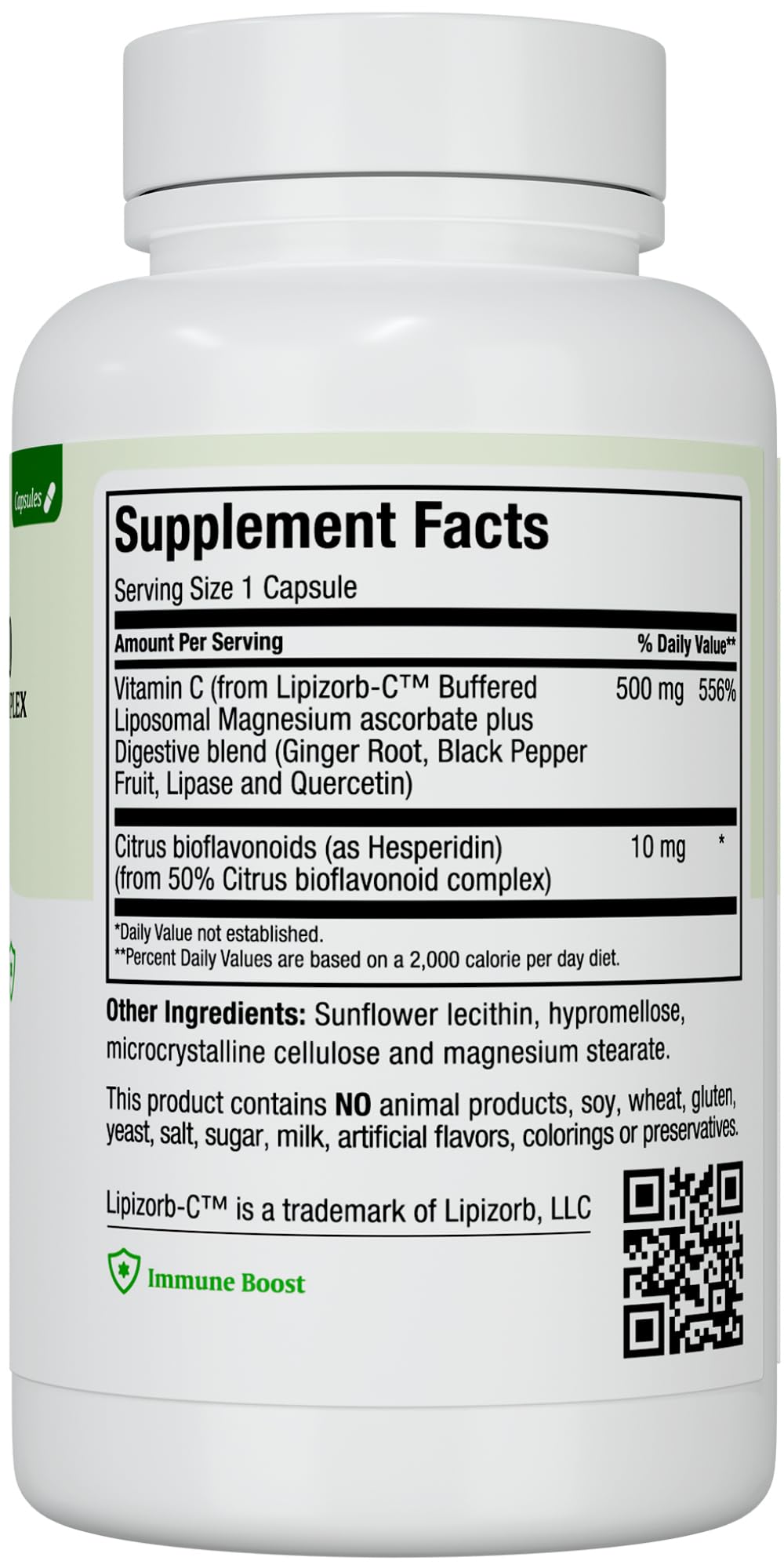 90-count package of Maxi Health Lipizorb-C ready for daily use.