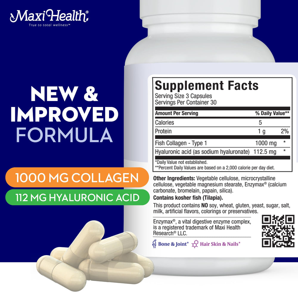 Product label detail emphasizing Enzymax enzymes and Type 1 collagen.