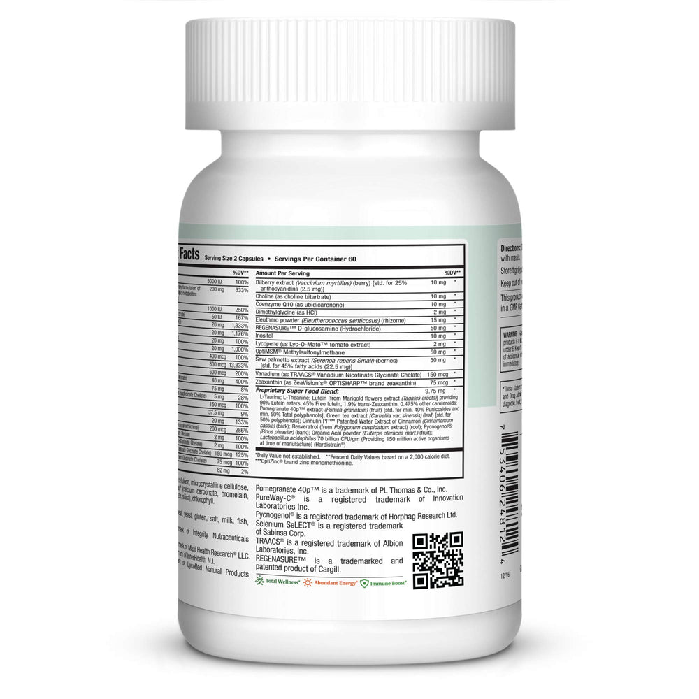 Maxi Health Mens Multivitamin 50 Plus with whole-food blend antioxidants