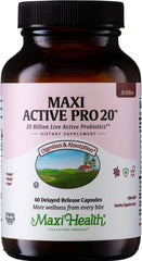 Maxi Health Probiotics bottle with 15 strains supports daily gut balance