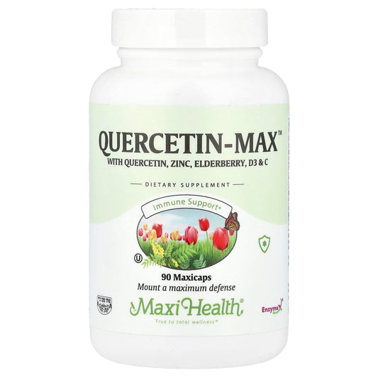Maxi Health Quercetin 500mg bottle for daily wellness