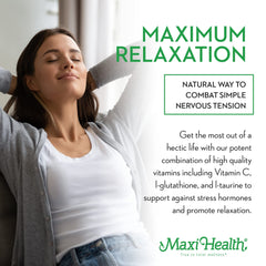 Maxi Health Relax to The Max in-use scene for on-the-go calm.