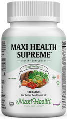 Maxi Health Supreme daily multi bottle front showing label for vitality and immune support