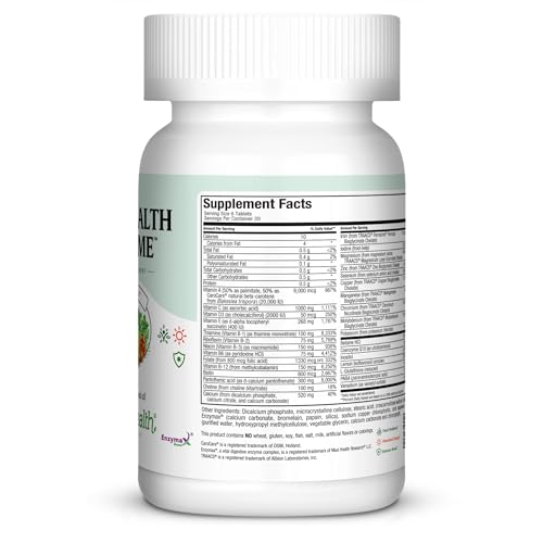 Maxi Health Supreme bottle label close-up highlighting vitamins and minerals