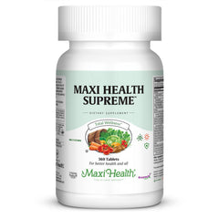 Maxi Health Supreme multivitamin bottle for daily wellness and energy support