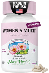Maxi Health Womens Multivitamin bottle front view supports daily energy.