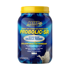 Maximum Human Performance Probolic-SR bottle with vanilla flavor for sustained amino release.