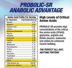 Maximum Human Performance Probolic-SR vanilla powder promises smooth flavor and sustained protein supply.