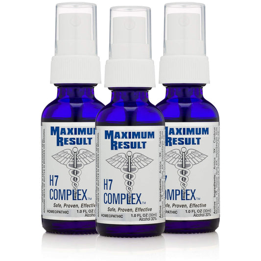 Maximum Result H7 Complex bottle front showing daily-use packaging for energy and skin support.