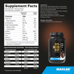Maxler 100% Golden Whey post-workout shake ready for recovery moments.