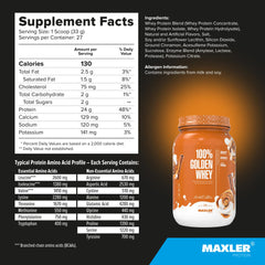 Maxler USA GMP packaging label for quality whey protein