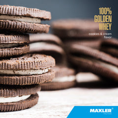 Cookies & Cream shake prepared with Maxler 100% Golden Whey for tasty recovery