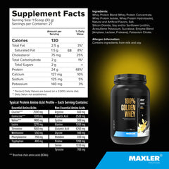 Maxler Golden Whey enzyme blend label highlights digestive support