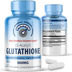 MAXLIFE NATURALS bottle of S-Acetyl L-Glutathione 300mg for daily antioxidant support.