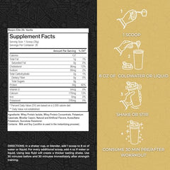 Max Muscle MaxPro Elite nutrition facts close-up for tracking protein intake
